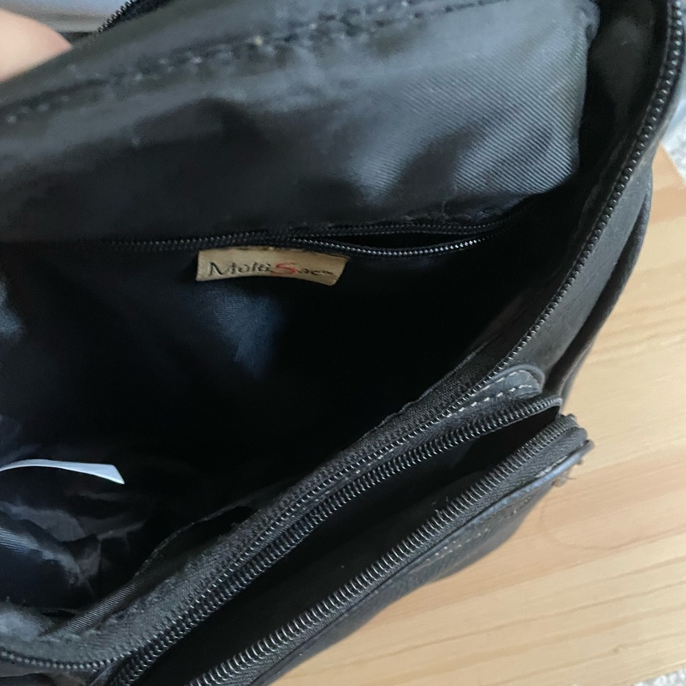 Black leather tiny backpack - Picture 2 of 8